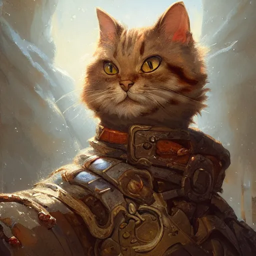 Prompt: detailed portrait of a cat, by justin gerard and greg rutkowski, digital art, realistic painting, dnd, dungeons & dragons, character design, trending on artstation