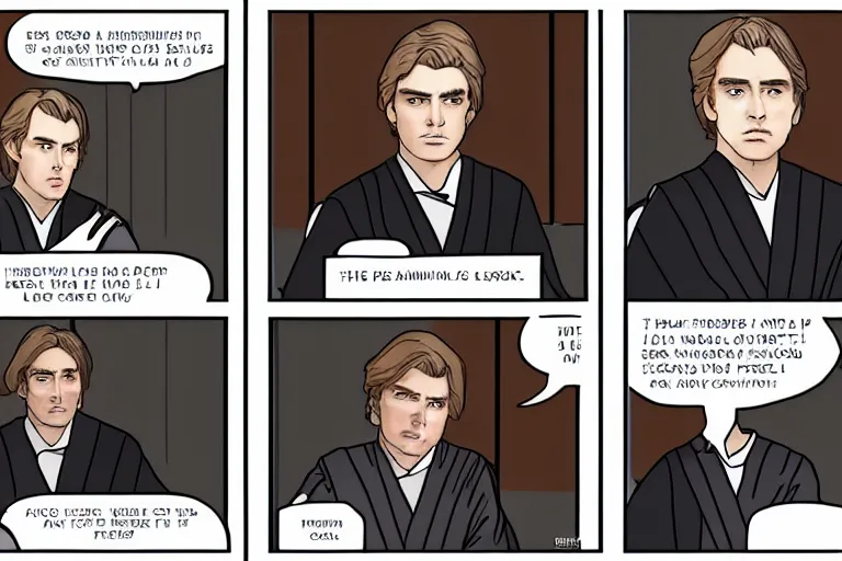 Image similar to anakin skywalker talking to jimmy mcgill in court, us court, 1 0 8 0 p, court session images, realistic faces