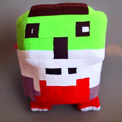 Image similar to squishmallow of a minecraft zombie, squishmallow, cute, plushie, soft, colorful, 4 k, detailed