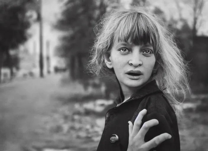 Prompt: professional fine detailed photo portrait of young uma thurman from makhachkala, dagestan. kid uma thurman in the postsoviet suburbia, iphone photo, instagram