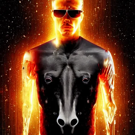 Image similar to a horse as the terminator
