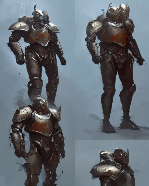 Image similar to Hyper realistic painting of an empty suit of rusty full plate armour animated by magic, dark fantasy, fantasy armor, hyper detailed, by greg rutkowski, trending on artstation