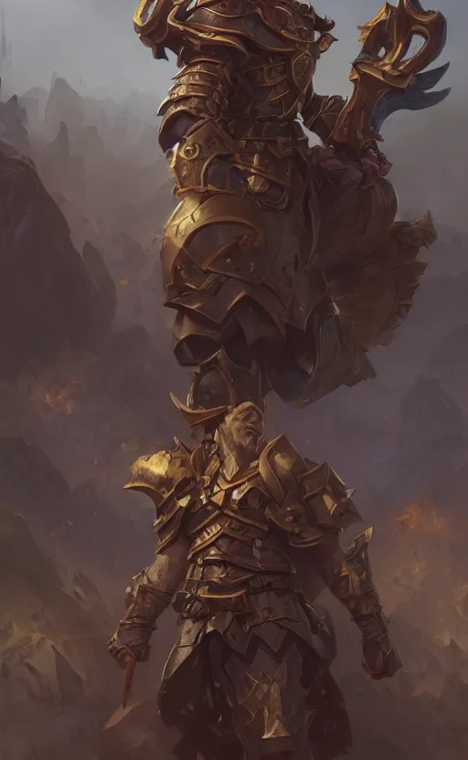 Image similar to male paladin, chainmale, poor, ruins landscape, d & d, fantasy, intricate, highly detailed, digital painting, artstation, octane render, concept art, matte, sharp focus, illustration, hearthstone, art by artgerm and greg rutkowski and alphonse mucha