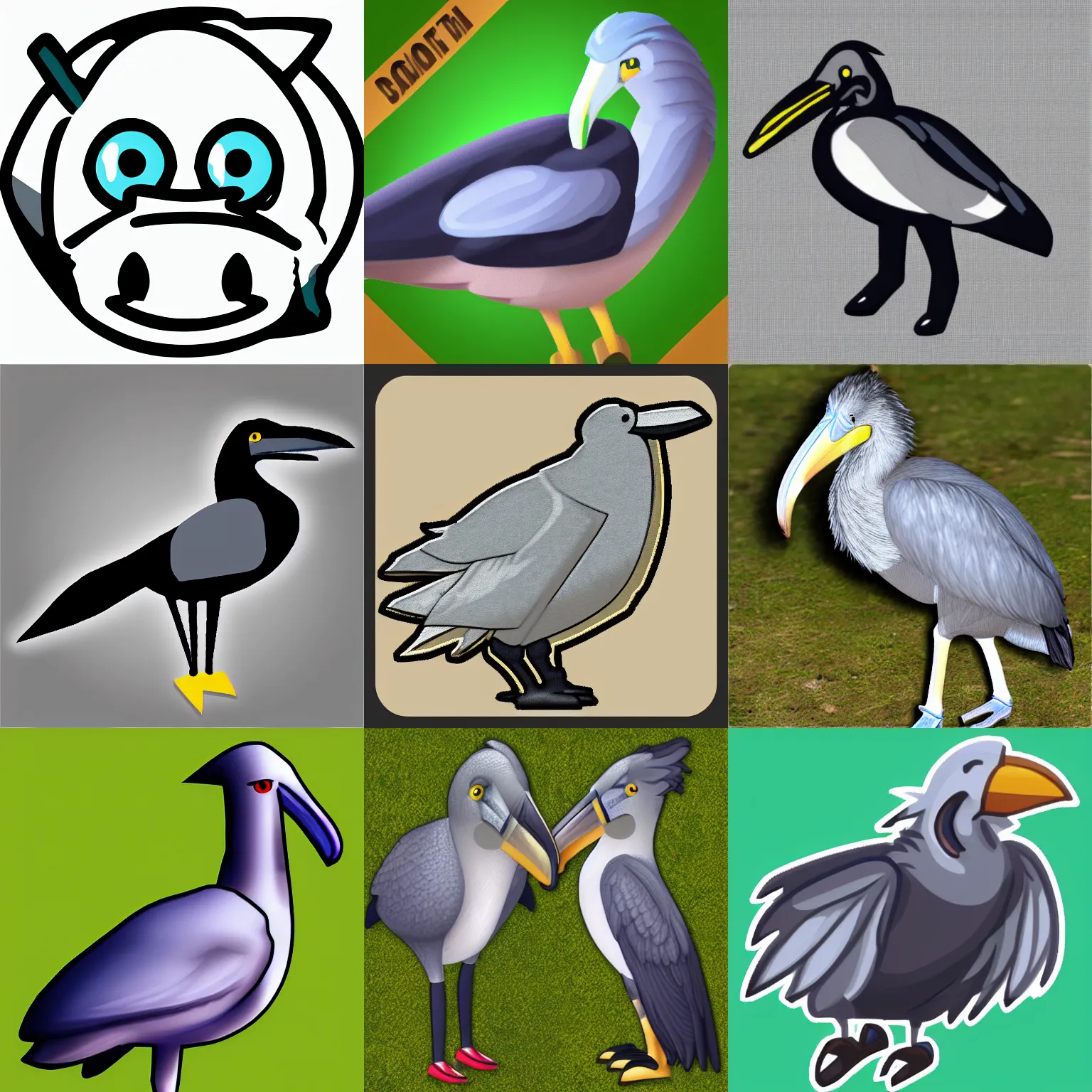 Prompt: shoebill discord emoji, smooth, high quality