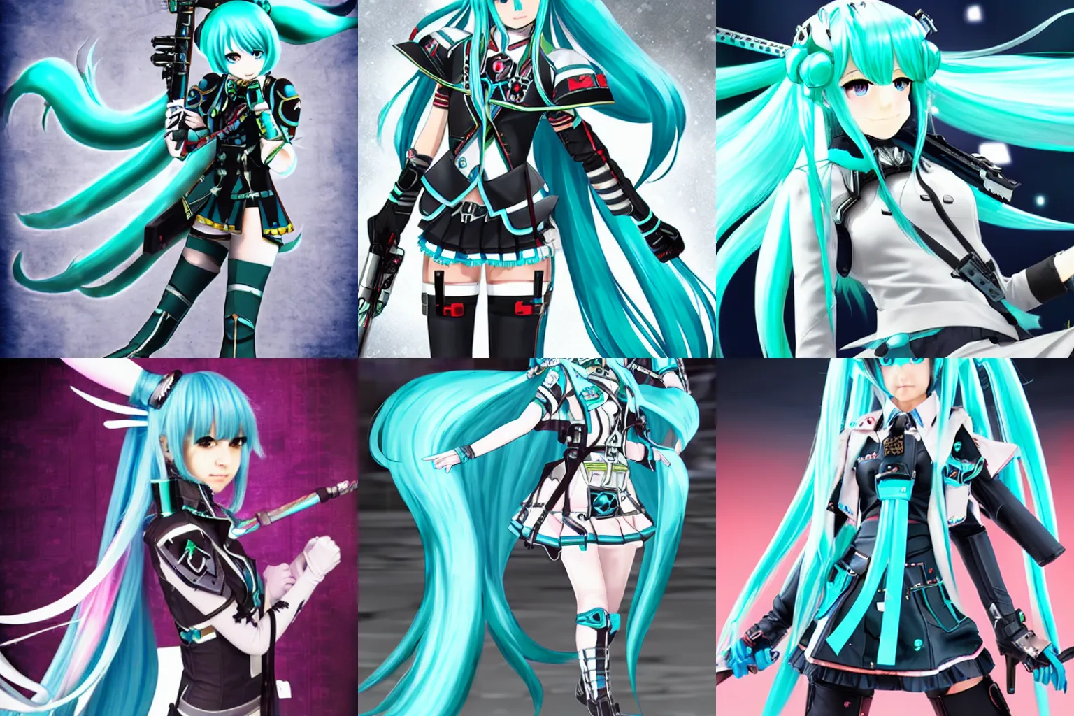 Hatsune Miku in Warhammer 40K, anime pixiv | Stable Diffusion