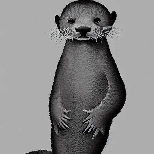 Prompt: hybrid of otter and Grace Kelly, stylized