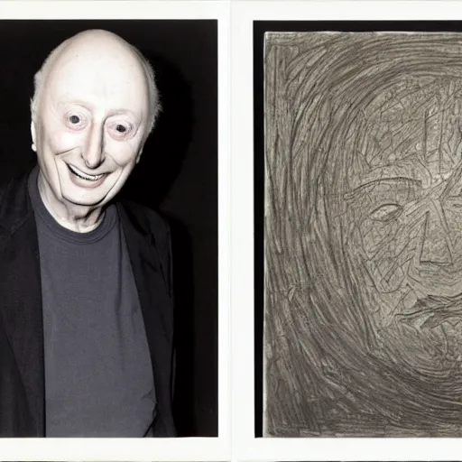 Prompt: jasper carrott by jasper johns