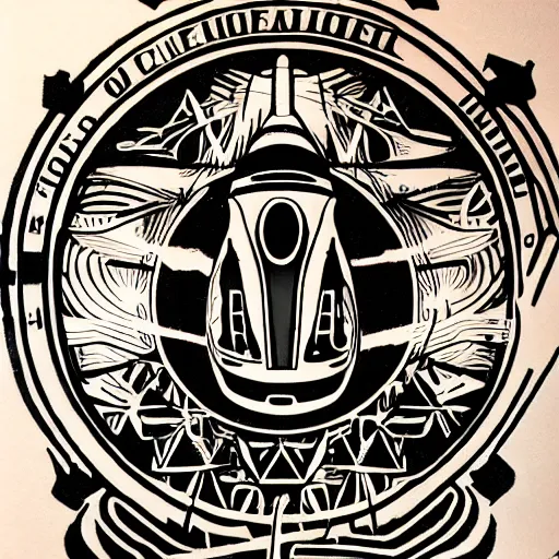 Image similar to tattoo design, stencil, portrait of a spacex rocket