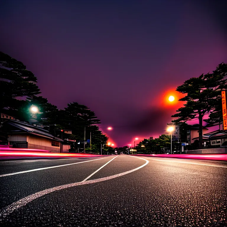 Image similar to close-up-photo JZX90 drift middle of street, sunset kanagawa prefecture, night, cinematic color, photorealistic, highly detailed,