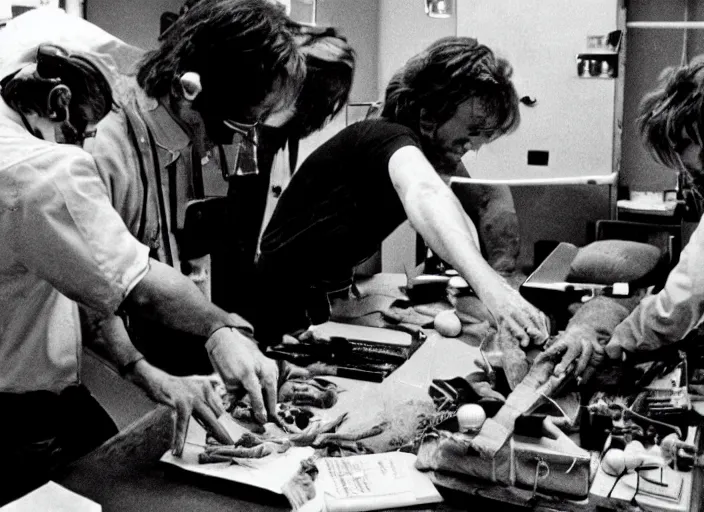 Image similar to 3 5 mm photography of a human monster dissection in the operations room horror film practical fx by david cronenberg ridley scott 1 9 7 0