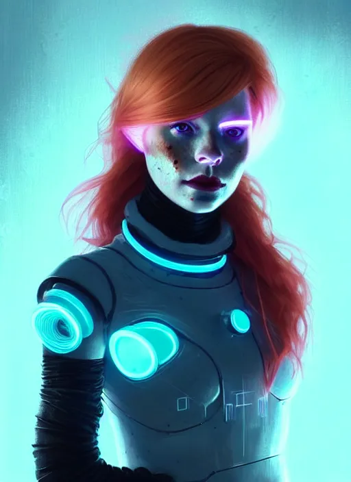 Prompt: a beautiful redhead scandinavian female humanoid with freckles, cyber neon lighting, by loish, d & d, fantasy, futurism, cyberpunk fashion clothing, elegant profile posing, accurate anatomy, hyper photorealistic, digital photography, artstation, pinterest, concept art, art by pascal blanche and greg rutkowski,