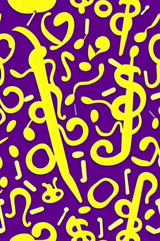 Image similar to seamless 2 d pattern of abstract musical instruments, highly detailed, designed by tarsila do amaral, graphic design, 8 k, 4 k