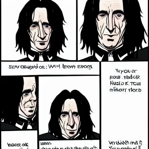 Image similar to severus snape cringing