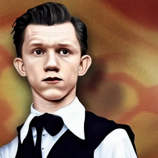 Image similar to tom holland as adolf hitler