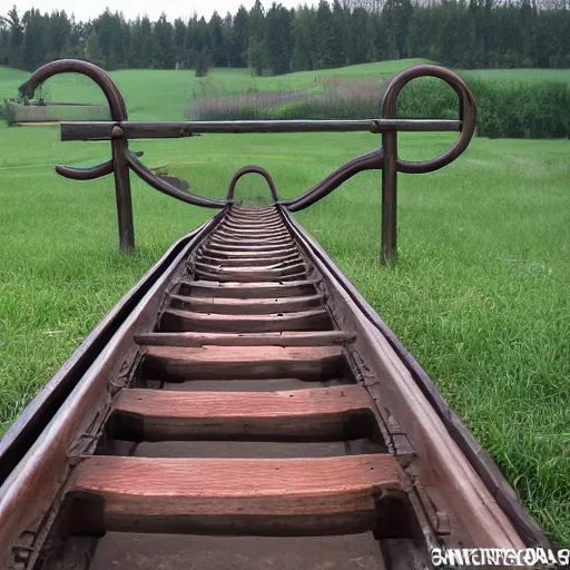 Image similar to endless handcar rails