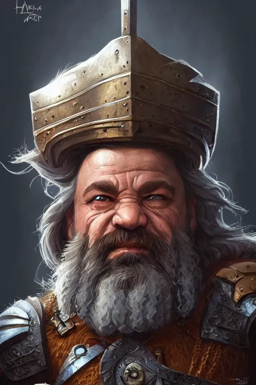 dwarf knight portrait, highly detailed, d & d, | Stable Diffusion