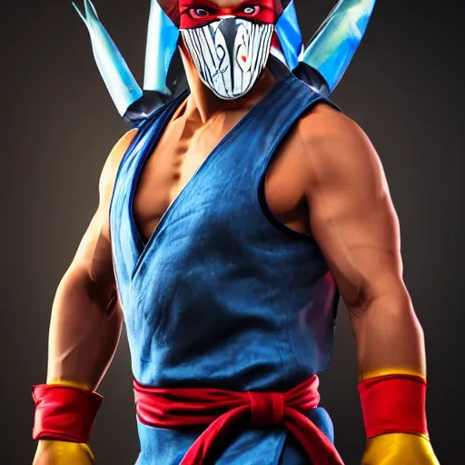 Prompt: Vega from Street Fighter with claw and mask 8K, high resolution print,