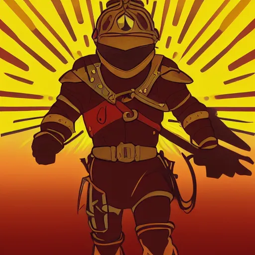 Image similar to an ultra detailed vector image of mario dressed as solaire of astora, concept art by alphonse mucha and greg rutkowski, bright red desert sands, bright yellow and red sun, octane render, liminal space