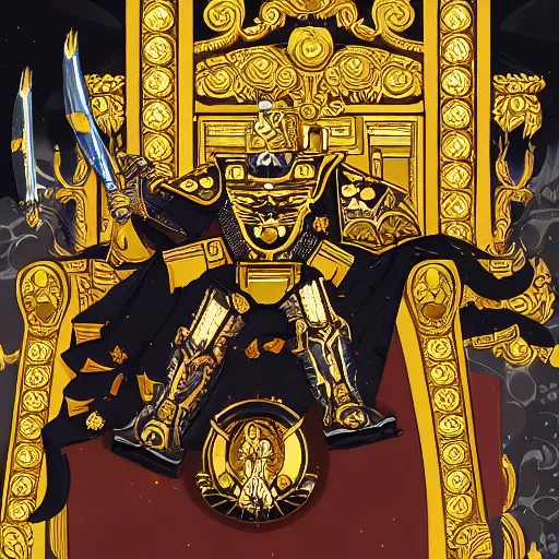 Image similar to illustration. the emperor on his golden throne 4 0 k