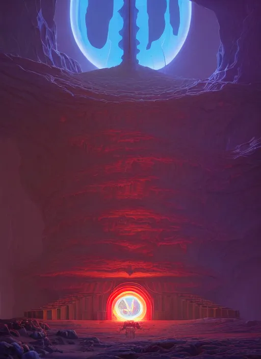 Prompt: the dark portal to hell by paolo eleuteri serpieri and tomer hanuka and chesley bonestell and daniel merriam and tomokazu matsuyama, unreal engine, high resolution render, featured on artstation, octane, 8 k, highly intricate details, vivid colors