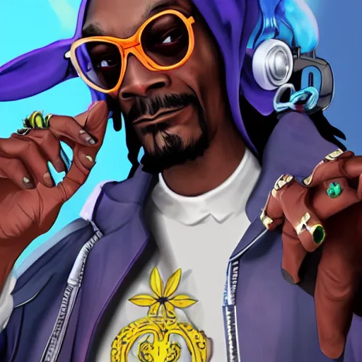 Image similar to snoop dogg overwatch hero concept character