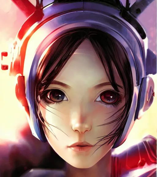 Prompt: manga Pixar anime cyborg girl portrait detailed rendering realistic 3d hd key visual official media with frank Miller Alex Ross giger style trending pixiv