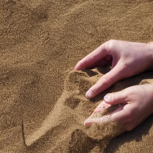 Image similar to desperate hand emerging from the sand