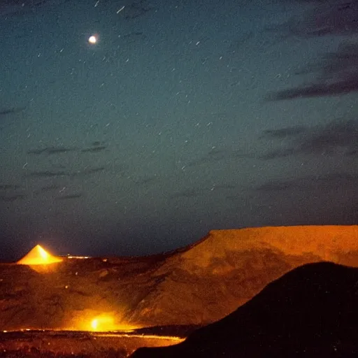 Prompt: The Sun has gone out and the Earth is lit only by the glow of residual vulcanism, the Last Redoubt, a gigantic metal pyramid, nearly eight miles high, which is under siege from unknown forces and Powers outside in the dark