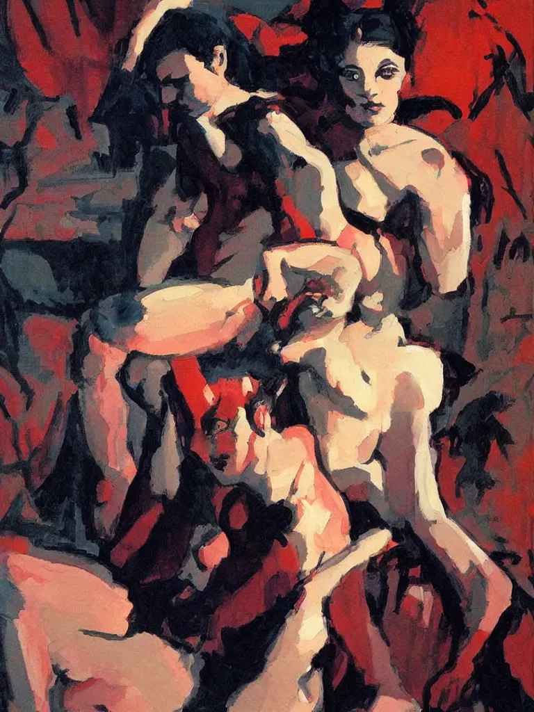 Image similar to painting, oil painting by john watkiss