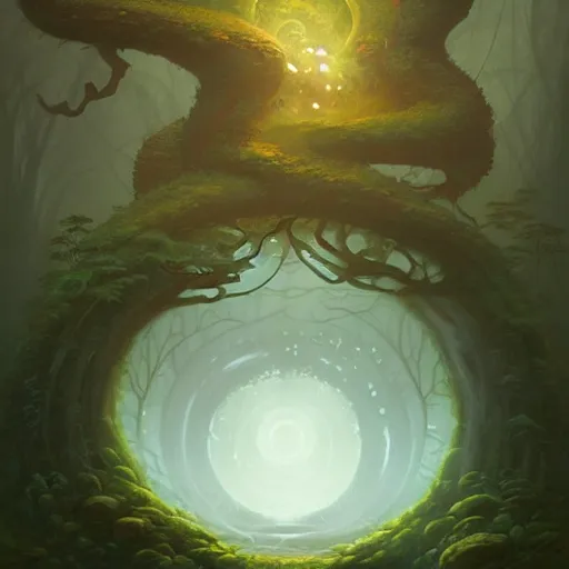 Image similar to cloud forest magical glyph enso by andreas rocha and peter mohrbacher and james jean