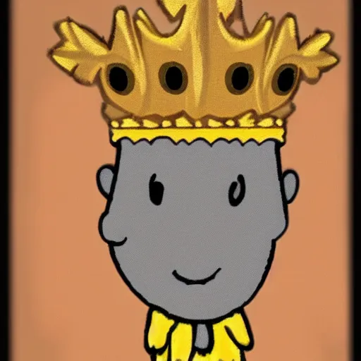 Prompt: wheat mascot wearing a crown