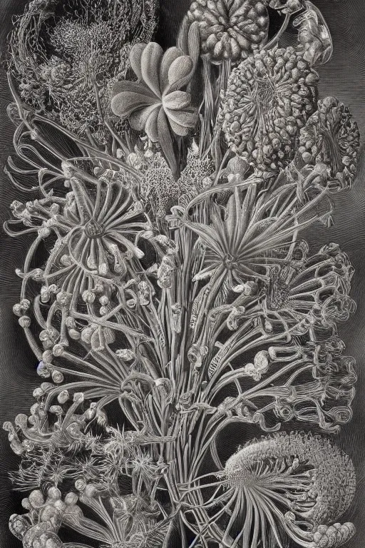 Prompt: complex plant seed, ernst haeckel, exquisite lighting, clear focus, very coherent, very detailed, contrast, vibrant, digital painting