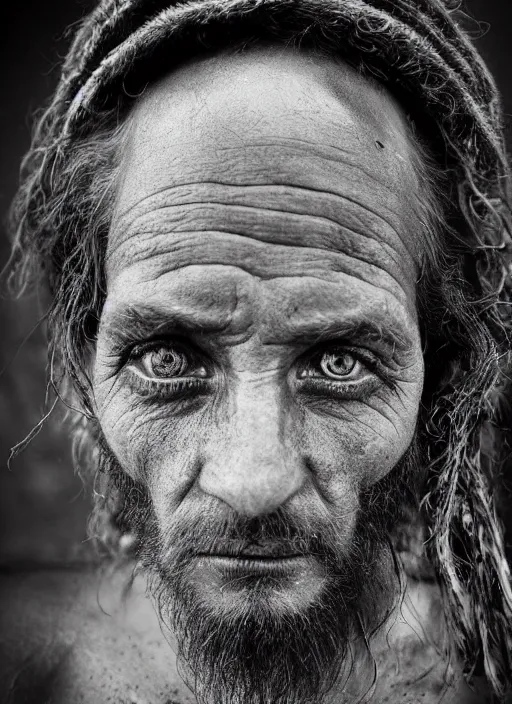 Image similar to Award winning Editorial photo of a Native Liechtensteiners with incredible hair and beautiful hyper-detailed eyes wearing traditional garb by Lee Jeffries, 85mm ND 5, perfect lighting, gelatin silver process