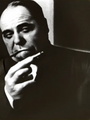 Prompt: al capone smoking a cigar