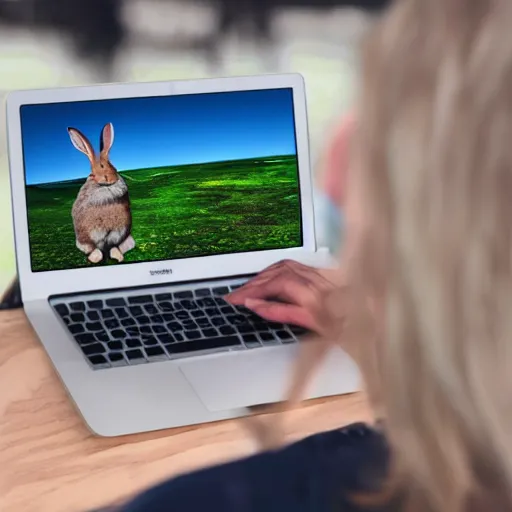 Prompt: a rabbit playing geoguessr