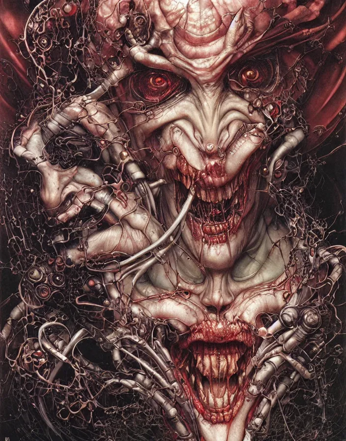 Prompt: realistic detailed image of Paraplegic Villain Monstrosity by Ayami Kojima, Amano, Karol Bak, Greg Hildebrandt, and Mark Brooks, Neo-Gothic, gothic, rich deep colors. Beksinski painting, part by Adrian Ghenie and Gerhard Richter. art by Takato Yamamoto. masterpiece