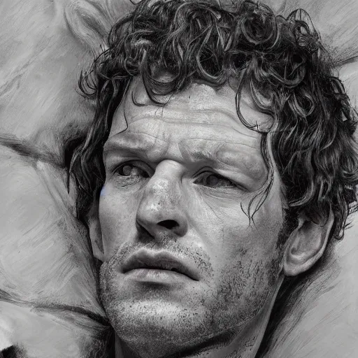 Image similar to high quality high detail painting by lucian freud, hd, ramsay snow in game of thrones