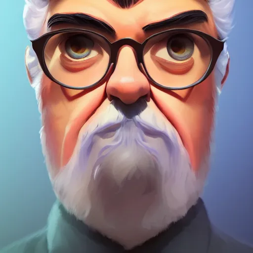 Image similar to face icon stylized minimalist george lucas, loftis, cory behance hd by jesper ejsing, by rhads, makoto shinkai and lois van baarle, ilya kuvshinov, rossdraws global illumination