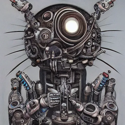 Image similar to a beautiful painting of robot by aaron horkey, trending on artstation