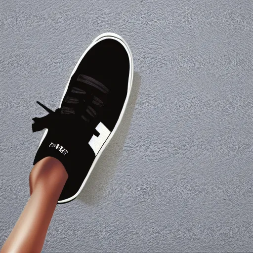 Image similar to side view of one sneaker in the center of the image on a blank background