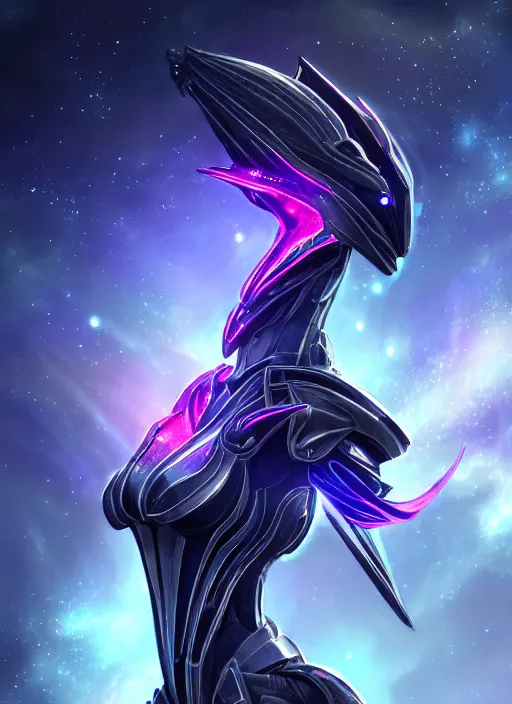 Image similar to cinematic goddess shot, cosmic sized perfectly proportioned stunning beautiful hot anthropomorphic robot mecha female dragon, in space, nebula background, larger than galaxies, holding galaxy, sharp claws, sleek silver armor, epic proportions, epic size, epic scale, digital art, furry art, macro art, dragon art, giantess art, warframe fanart, furaffinity, deviantart