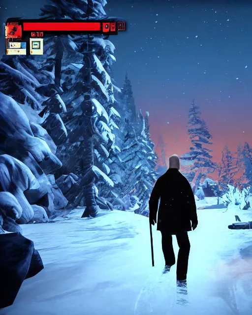 Prompt: Joe Biden in The Long Dark, gameplay screenshot, mid-shot