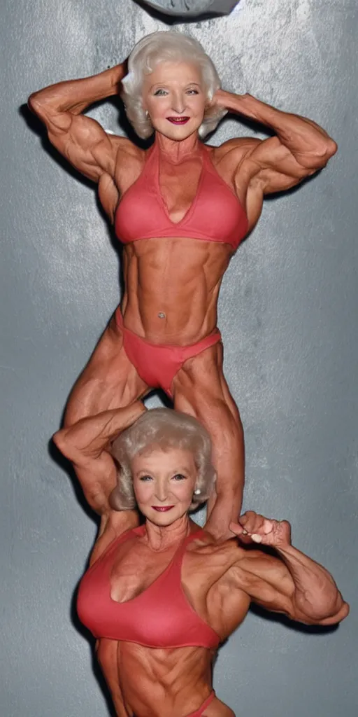 Image similar to muscular Betty white