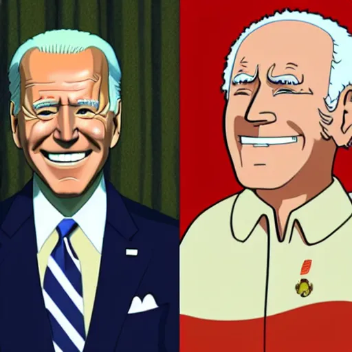 Image similar to Joe Biden by Studio Ghibli