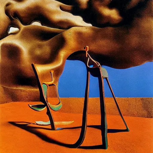 Image similar to playground by salvador dali, art installation, colour photograph