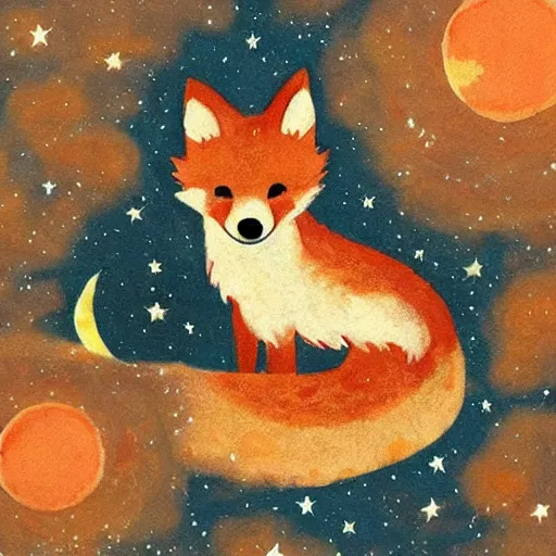 Prompt: 🦊🌕🌌