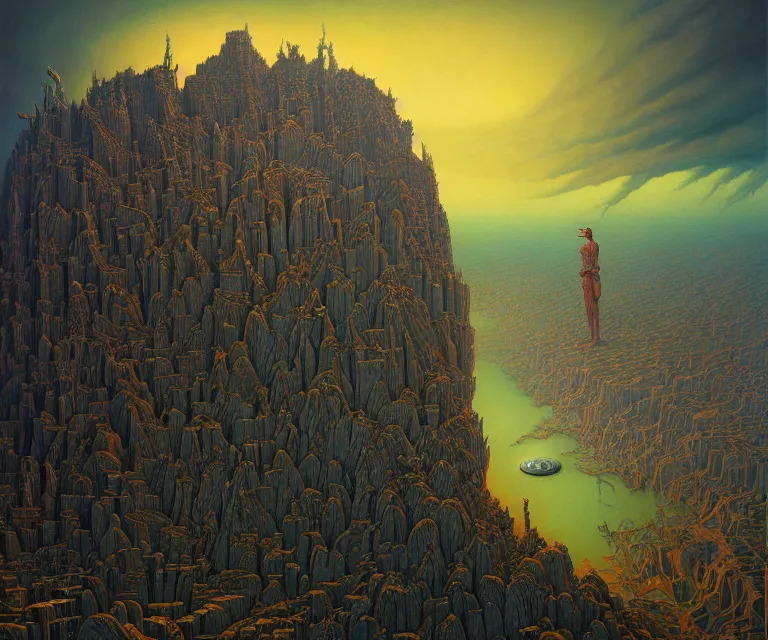 Prompt: hyper detailed 3d render like a Oil painting - hades looking out over his hellish domain, by Jacek Yerka, Mariusz Lewandowski, Houdini algorithmic generative render, Abstract brush strokes, Masterpiece, Edward Hopper and James Gilleard, Zdzislaw Beksinski, Mark Ryden, Wolfgang Lettl, hints of Yayoi Kasuma, octane render, 8k