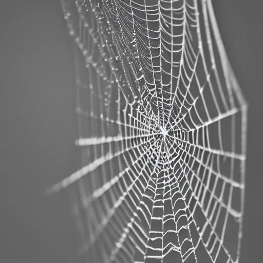 Image similar to an intricate cobweb on black background, macro