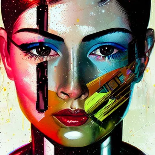 Image similar to portrait of a female android, by Sandra Chevrier and DC comics