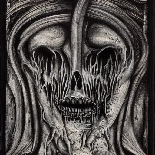 Prompt: an amazing masterpiece of art by giger